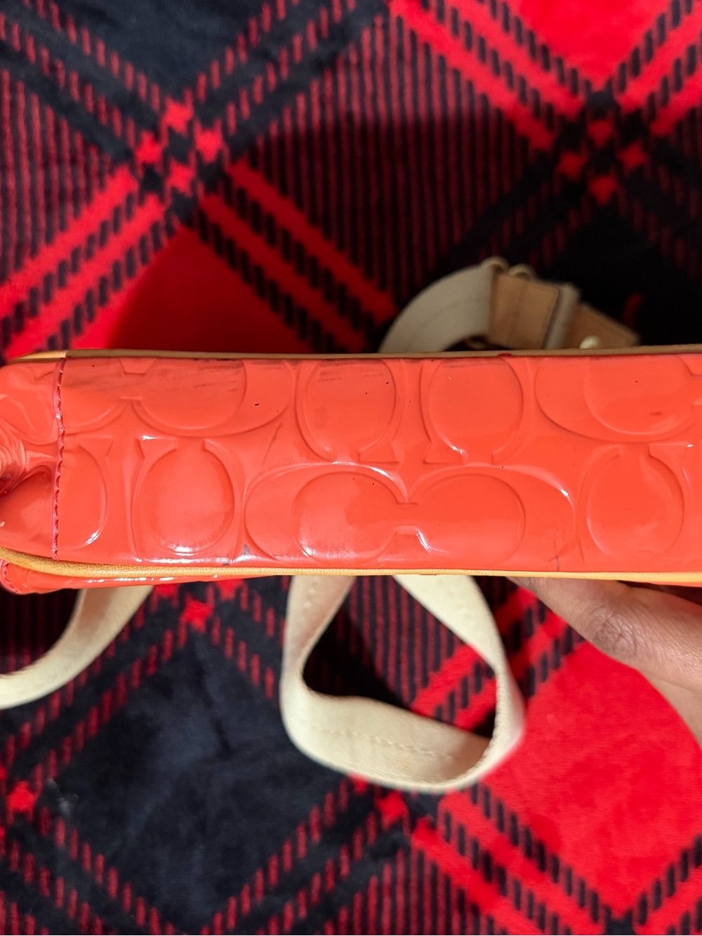 Coach Coral Patent Signature Crossbody Bag - Picture 9 of 10